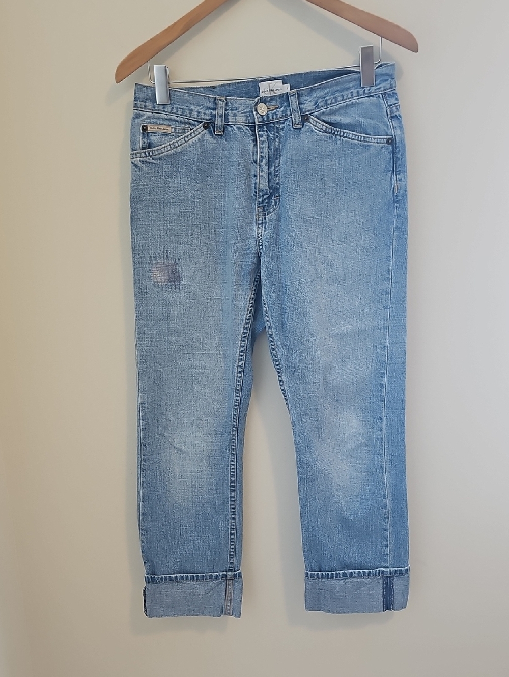 Calvin Klein Cuff Blue Women’s Jeans - Casual. Size‎ 6.100% Cotton